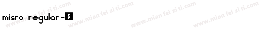 misro regular字体转换